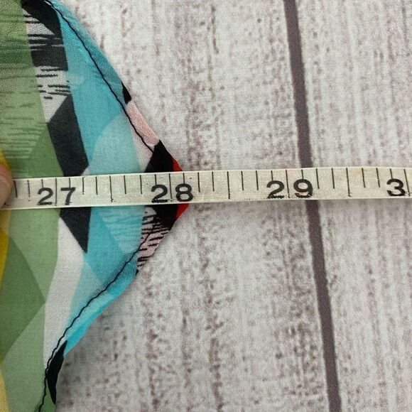 Robert Louis womens LG tank top w/multicolor sheer top - Picture 10 of 12